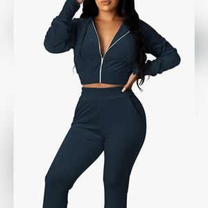 Velour 2 piece track suit